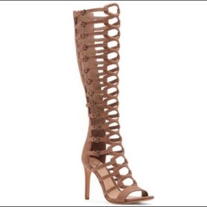Gladiator knee-high heels
